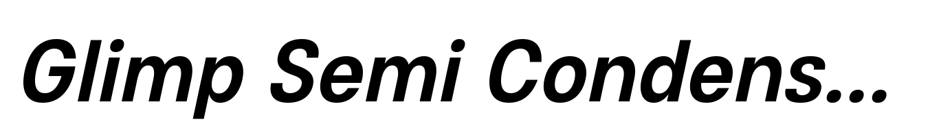 Glimp Semi Condensed Semi Bold Italic
